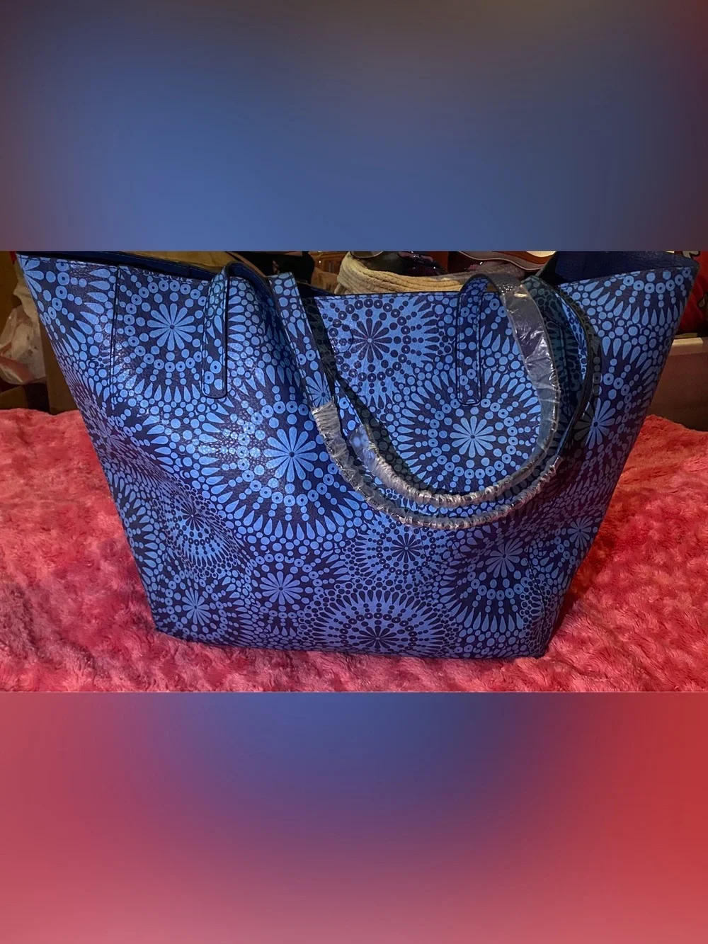 George Blue Patterned Tote Bag